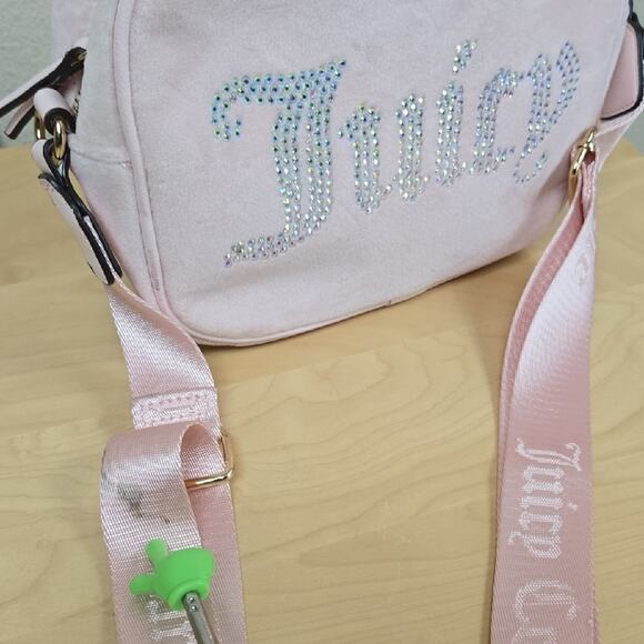Juicy Couture Blush Velour Rhinestone Obsession Crossbody Bag – NWOT - Picture 5 of 10